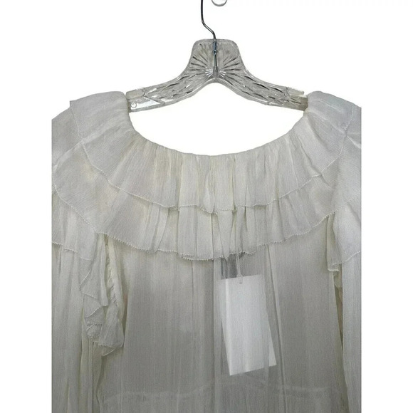 Ulla Johnson Vivian Blouse Pearl Size 8 100% Silk NWT - Picture 11 of 15